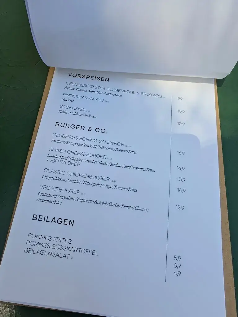 Menu_Clubhaus Eching - Restaurant, Bar & Biergarten_Eching_image_1