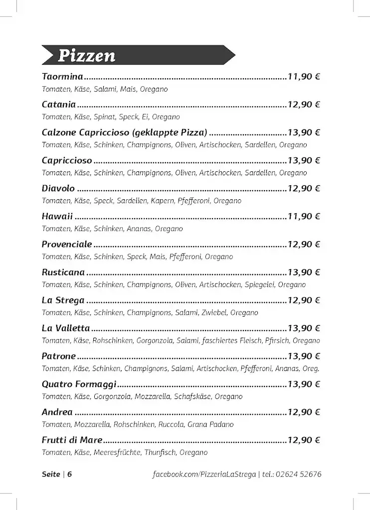 Menu_Pizzeria La Strega_Neufeld an der Leitha_immagine_2
