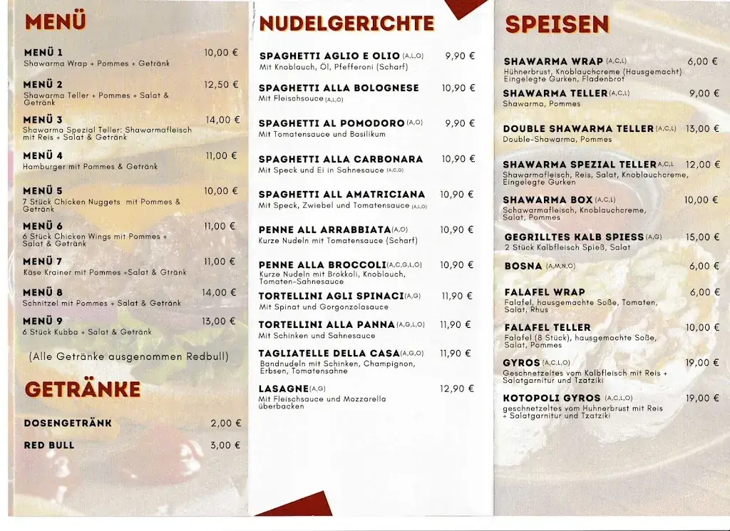 Menu_Rossini Restaurant_Grödig_immagine_1