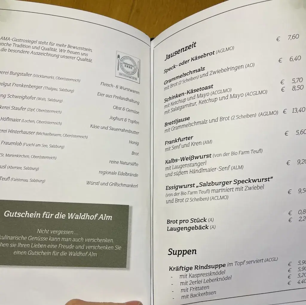 Menu_Die Waldhof Alm_Fuschl am See_immagine_4