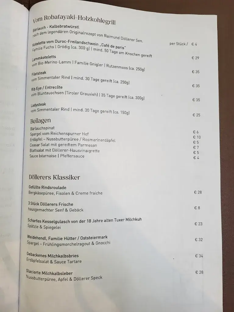 Menu_Döllerers Wirtshaus_Golling an der Salzach_immagine_2
