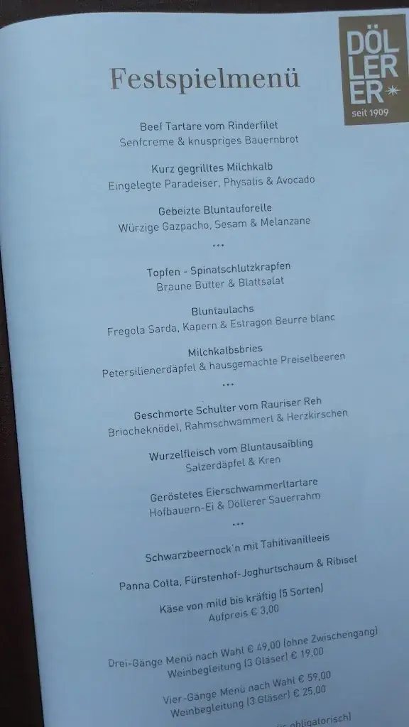 Menu_Döllerers Wirtshaus_Golling an der Salzach_immagine_4