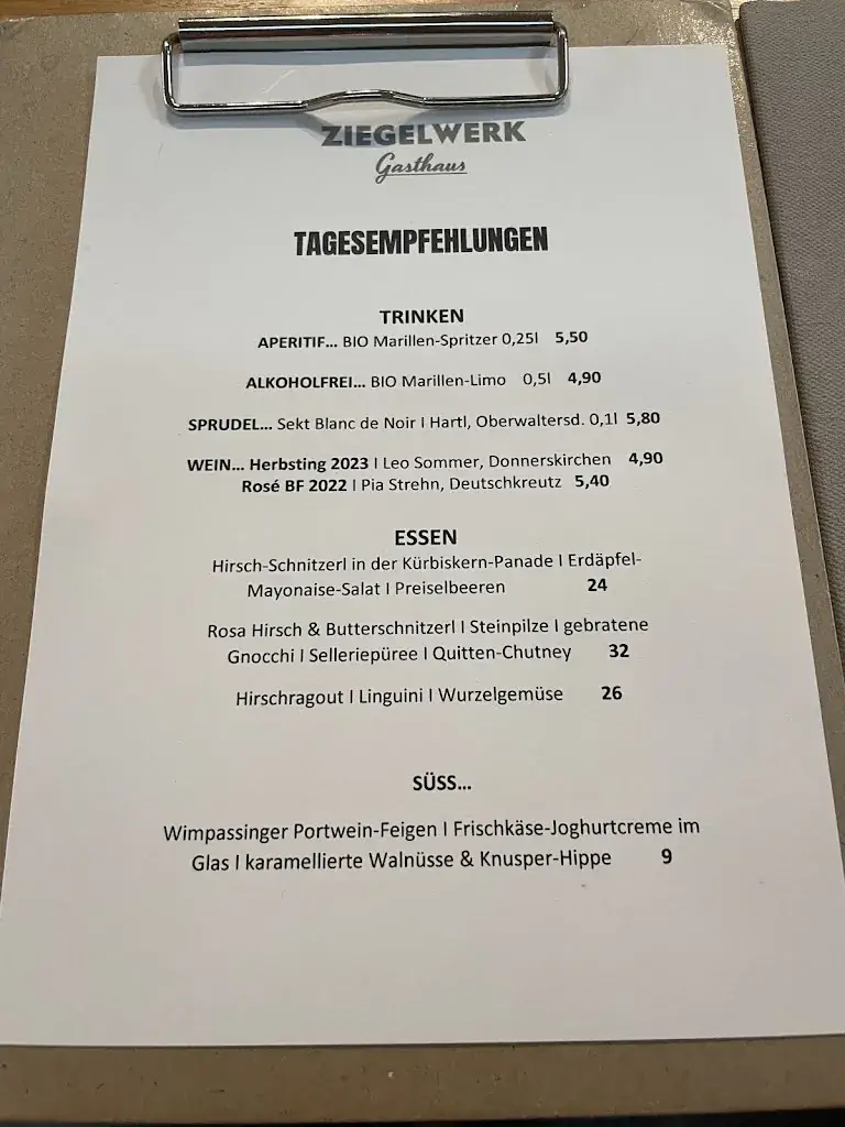 Menu_Gasthaus Ziegelwerk_Neufeld an der Leitha_image_1