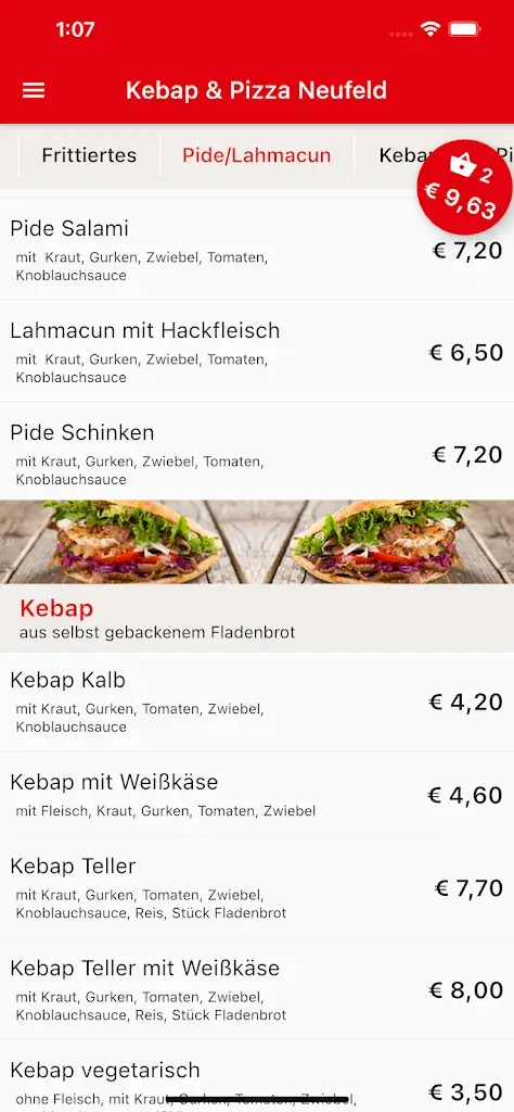 Menu_Kebap & Pizza Neufeld an der Leitha_Neufeld an der Leitha_immagine_2