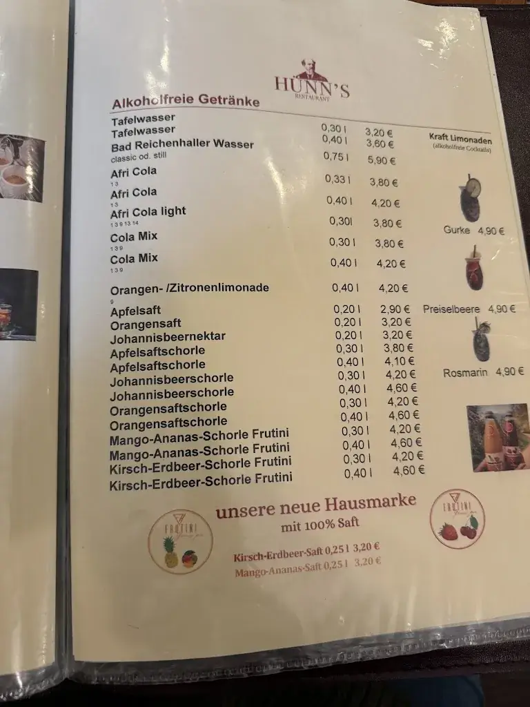 Menu_RESTAURANT HÜNNS_Grossgmain_image_1