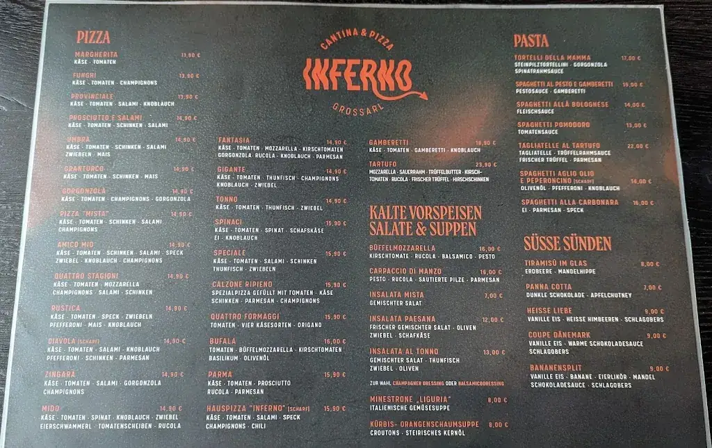 Menu_Inferno - Pizzeria & Cantina Grossarl_Grossarl_immagine_1