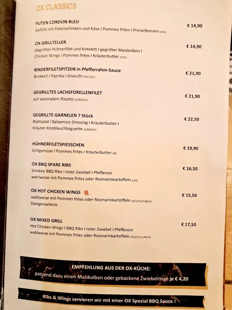 Menu_OX Steaks & Grill_Neudörfl_image_1