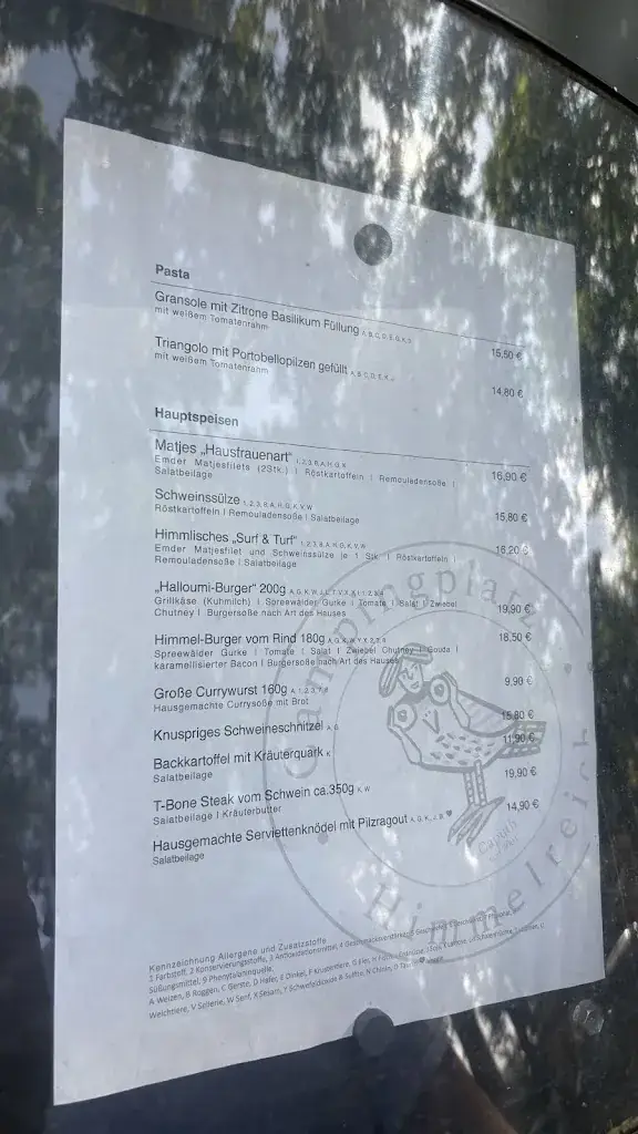 Menu_Restaurant & Biergarten Caputh_Himmelreich_immagine_1