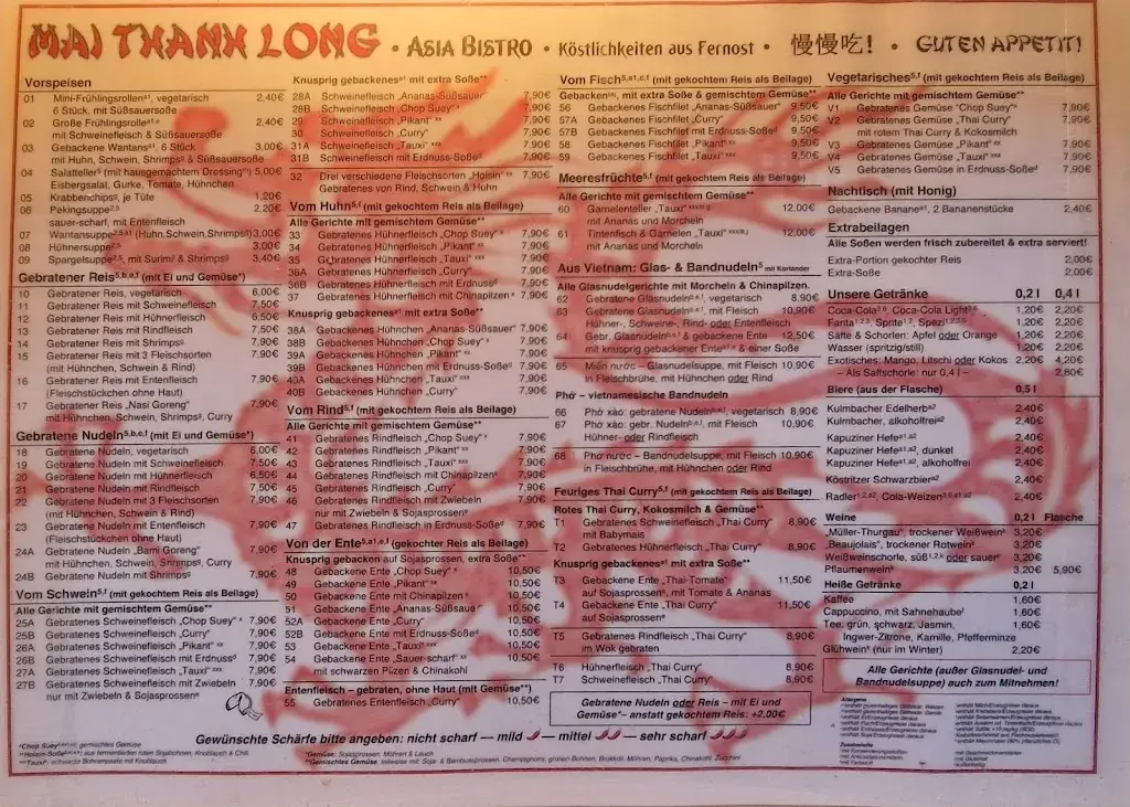 Menü_MAI THANH LONG Asia Bistro Imbiss_Hof_Bild_2