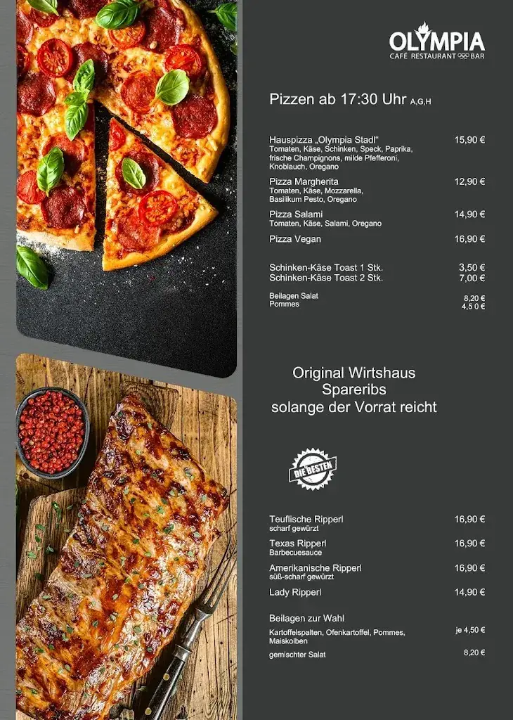 Menu_Olympia Café Restaurant_Kleinarl_image_4