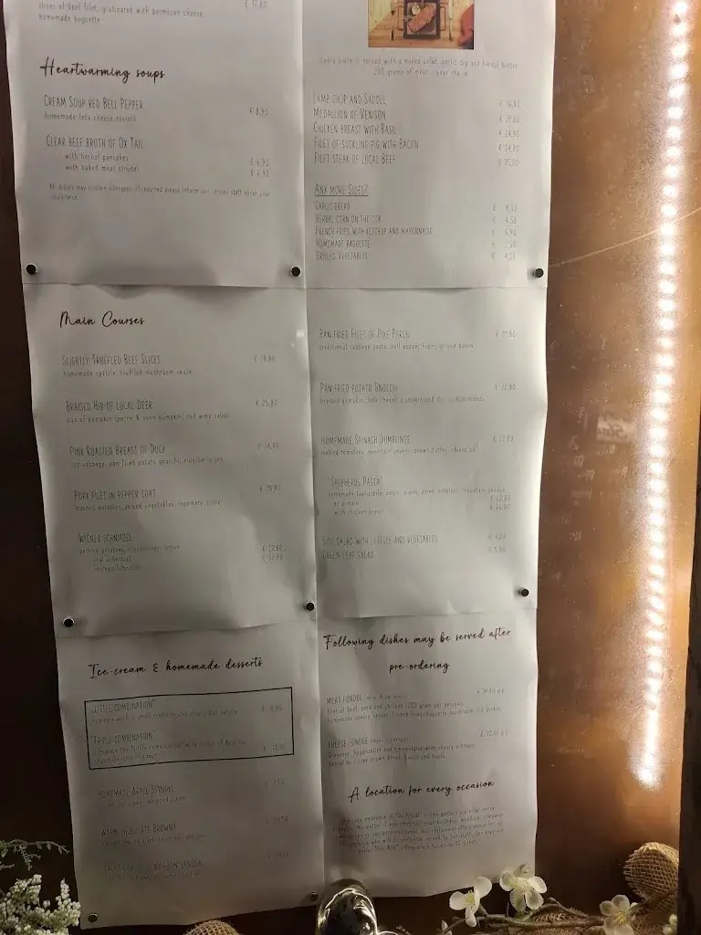 Menu_Restaurant Grainer´s Dorfstadl_Kaprun_immagine_3