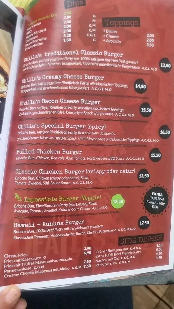 Menu_Chillas Bar & Kitchen_Kaprun_image_1