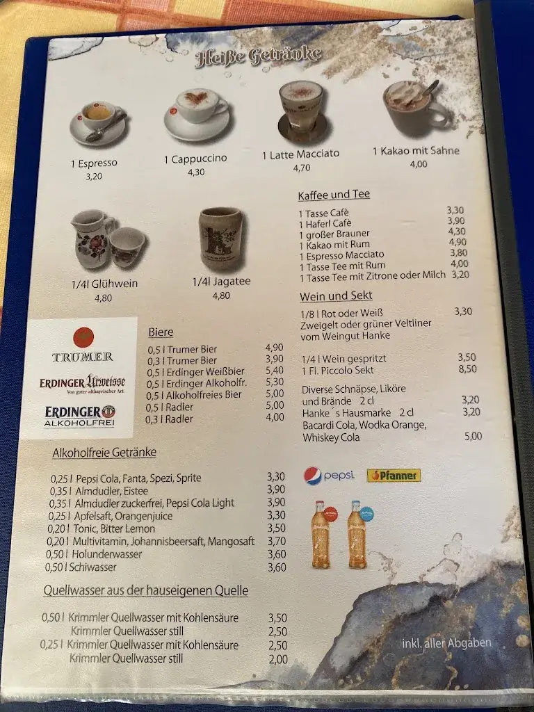 Menu_Hanke's Cafe Restaurant Souvernir Krimmler Wasserfallwirt_Krimml_image_2