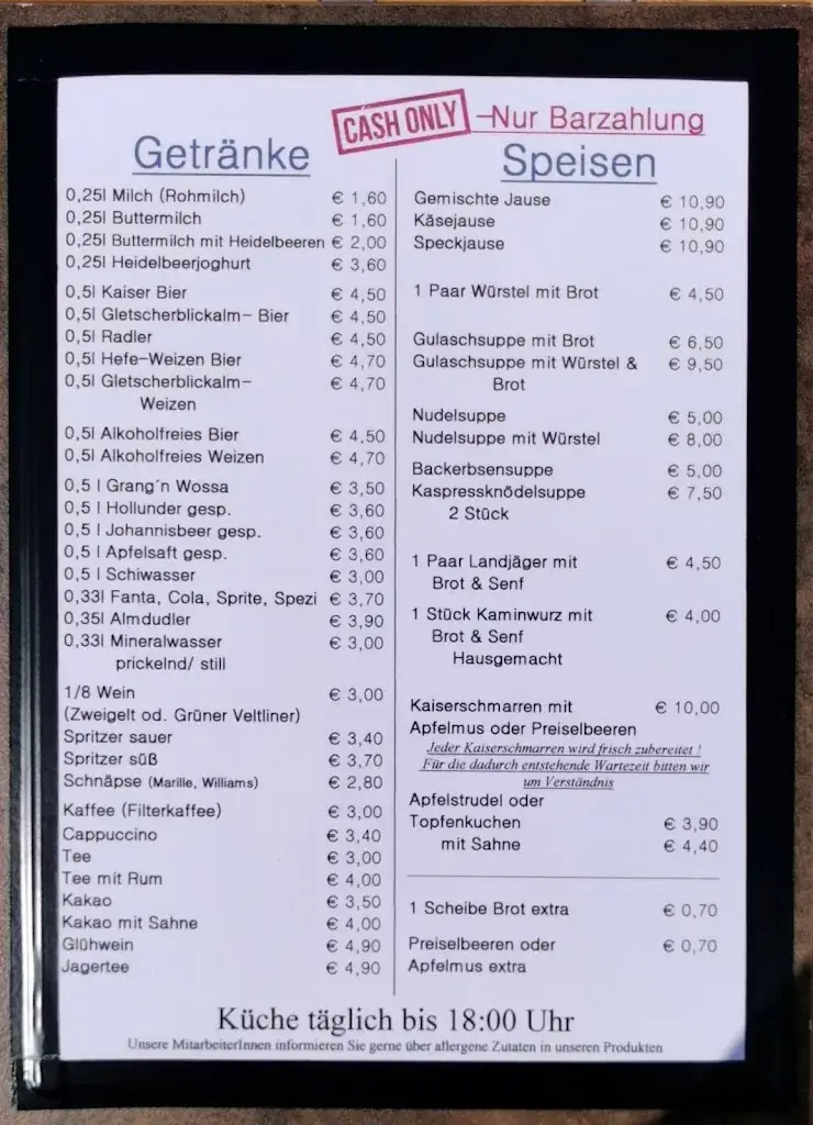 Menu_Gletscherblickalm_Krimml_image_2