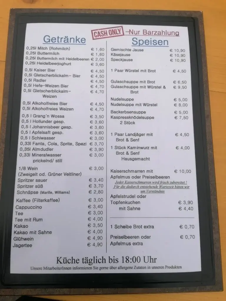 Menu_Gletscherblickalm_Krimml_image_4