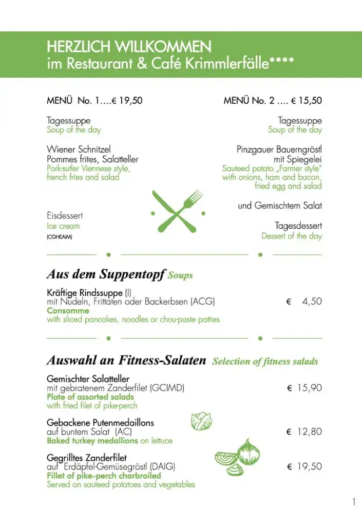 Menu_Restaurant Krimmlerfälle_Krimml_immagine_1