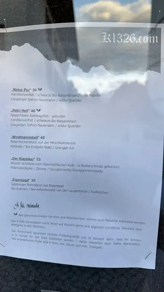 Menu_Der Kirchenwirt seit 1326 - Gourmetwirtshaus & Hotel_Leogang_image_1