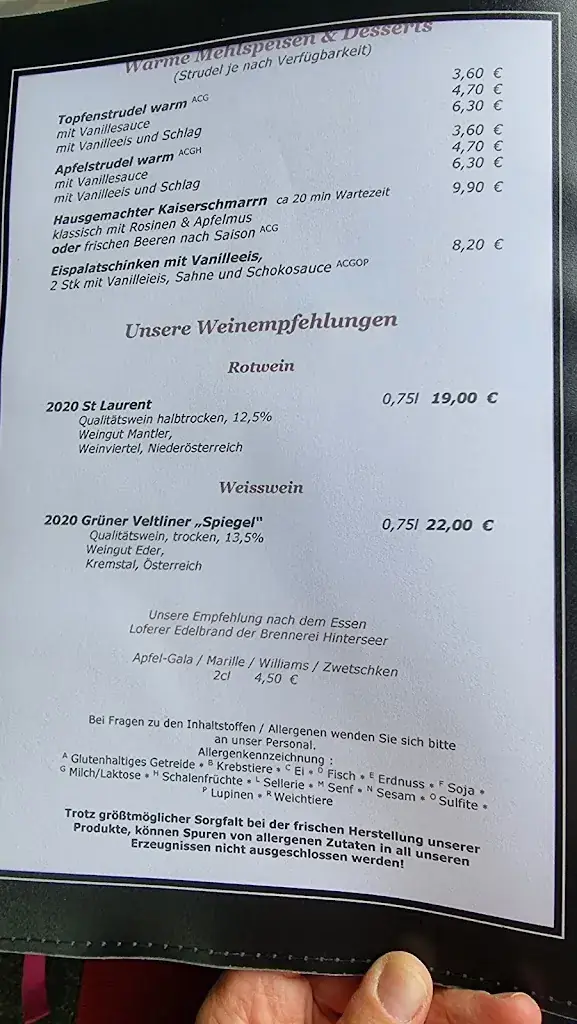 Menu_Cafe Konditorei Dankl Hotel & Restaurant_Lofer_image_3