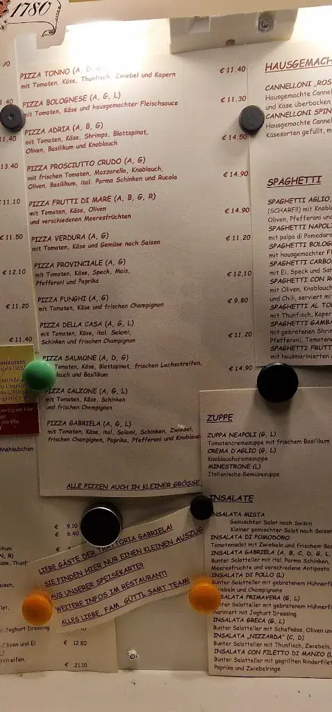 Menu_Trattoria - Pizzeria Gabriela_Oberalm_immagine_1