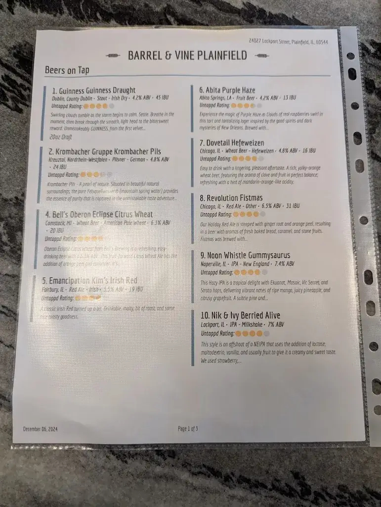 Menu_Barrel & Vine_Plainfeld_image_2