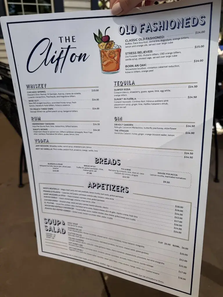 Menu_The Clifton_Plainfeld_image_2