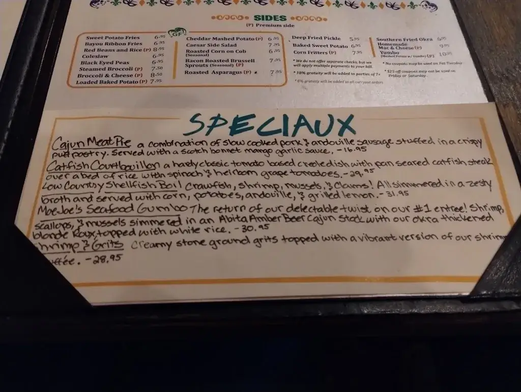 Menu_Moe Joe's_Plainfeld_image_2