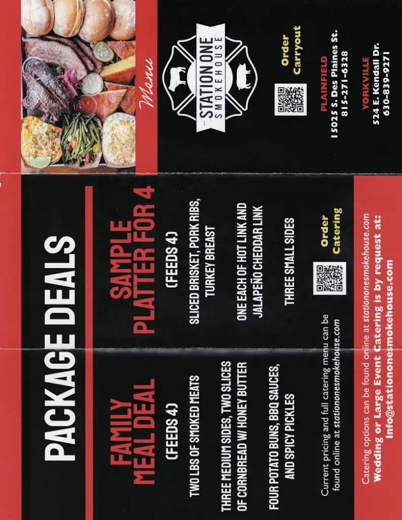 Menu_Station One Smokehouse_Plainfeld_immagine_1