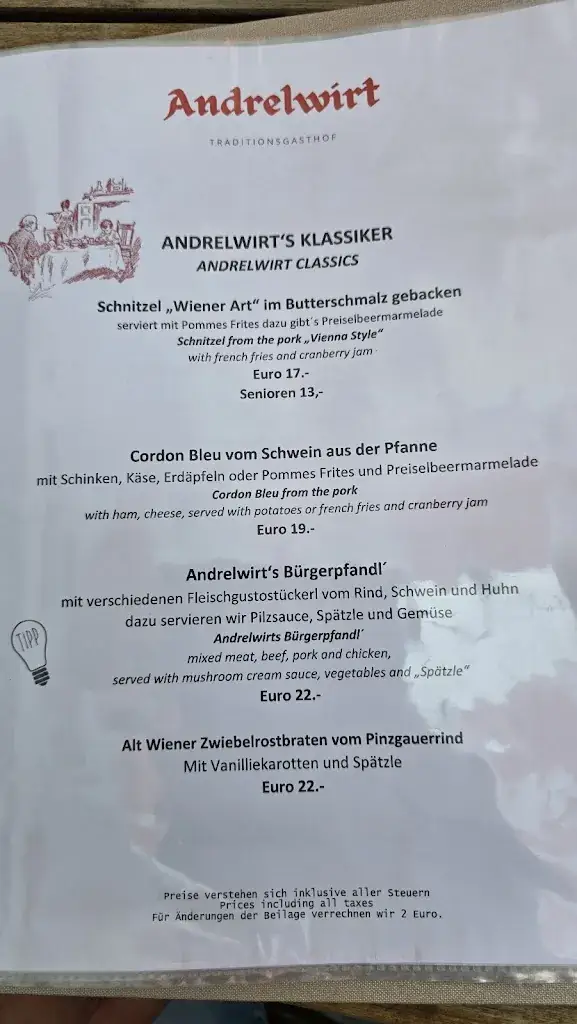 Menu_Gasthof Andrelwirt_Rauris_immagine_1