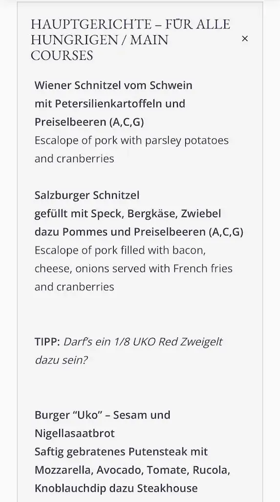 Menu_Restaurant SternAlm_Plankenau_immagine_2