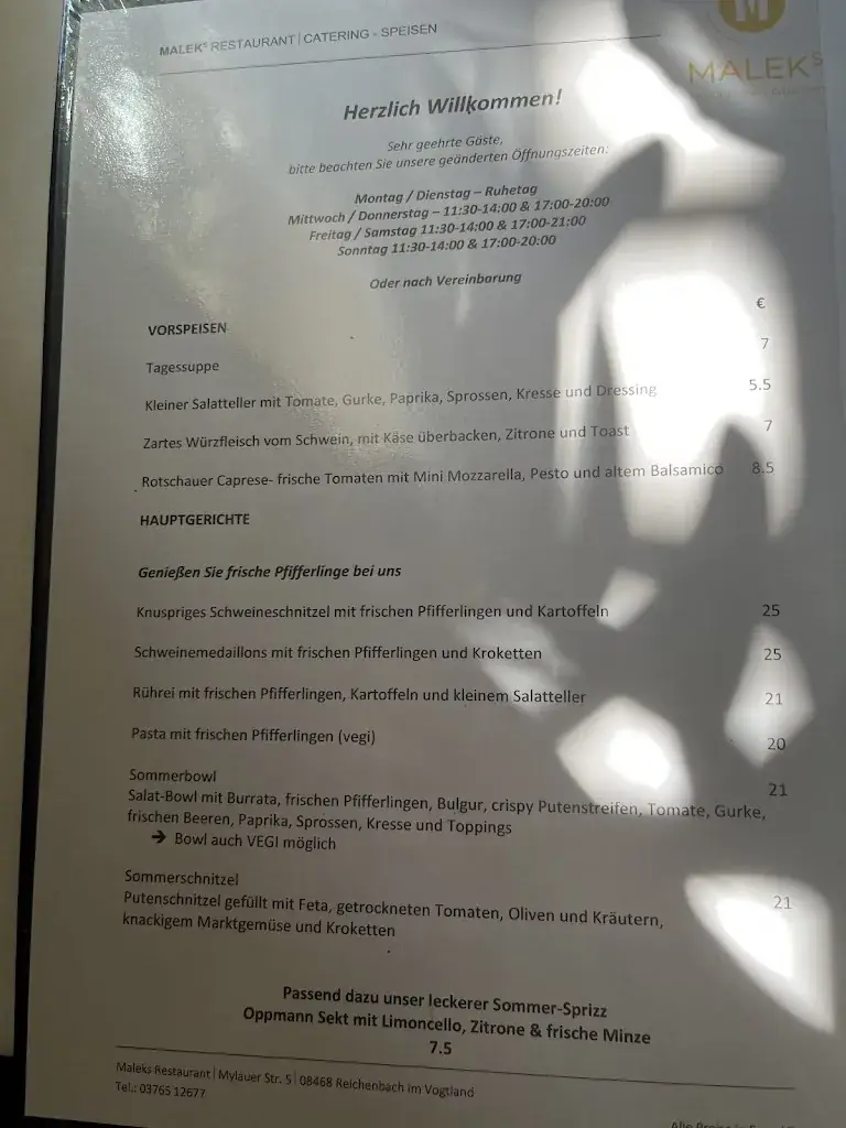 Menu_Maleks Restaurant | Catering - Silvia Malek_Reinbach_imagen_4