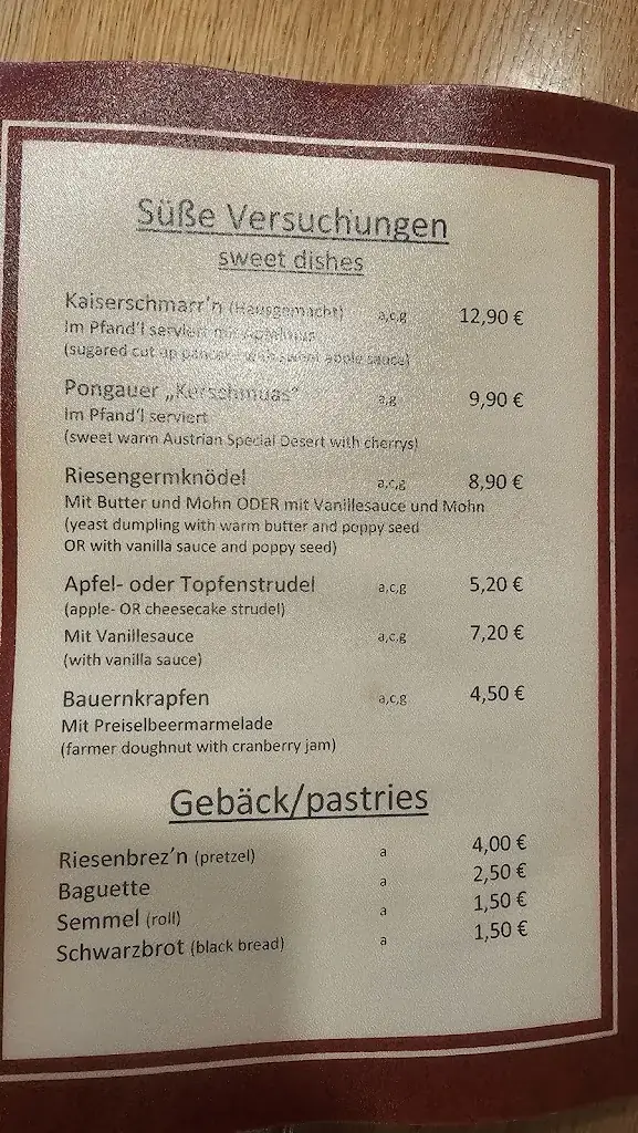 Menu_Gasthaus Großunterbergalm_Politischer Bezirk Sankt Johann im Pongau_image_3