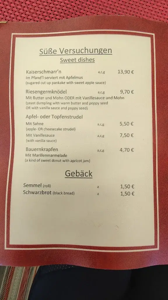 Menu_Gasthaus Großunterbergalm_Politischer Bezirk Sankt Johann im Pongau_image_4