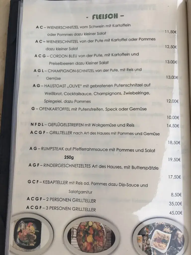 Menu_Pizzeria Olive Restaurante_Politischer Bezirk Sankt Johann im Pongau_image_1