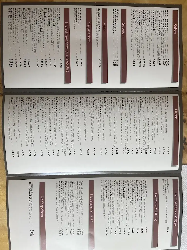 Menu_Pizzeria Olive Restaurante_Politischer Bezirk Sankt Johann im Pongau_image_3