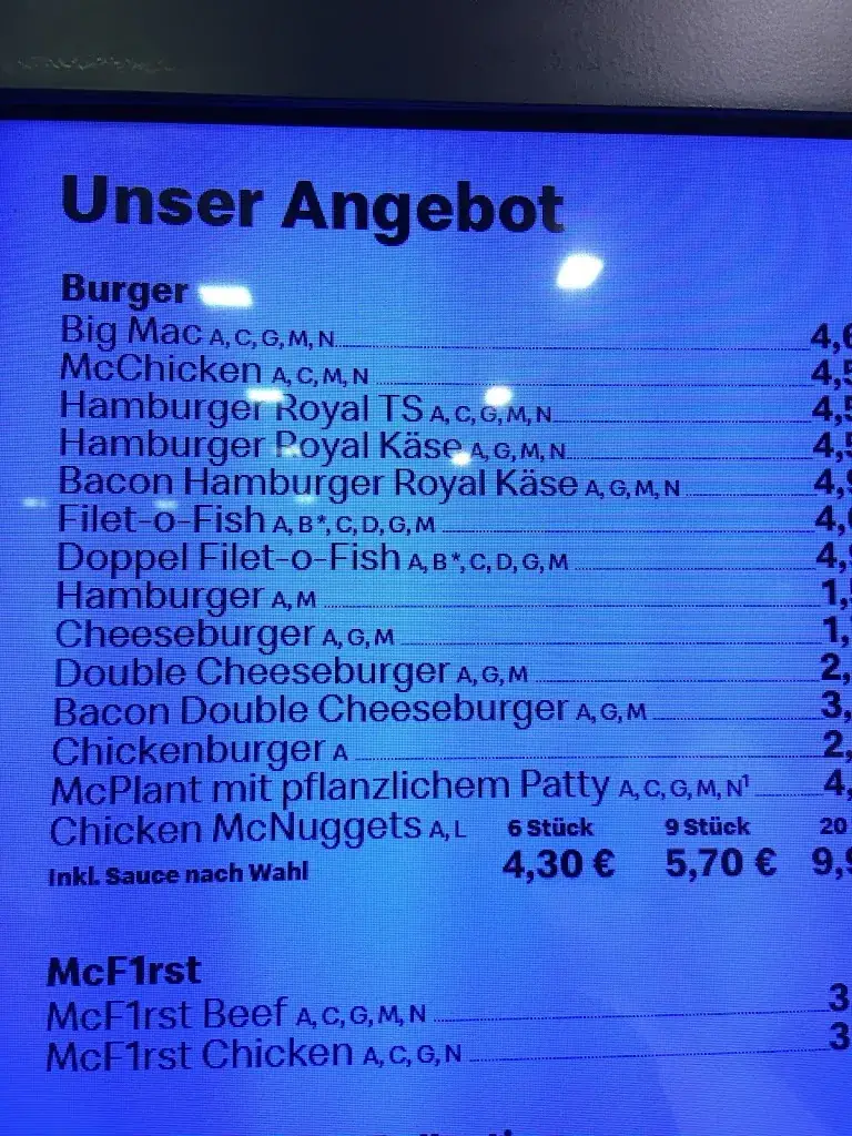 Menu_McDonald's_Politischer Bezirk Sankt Johann im Pongau_immagine_1