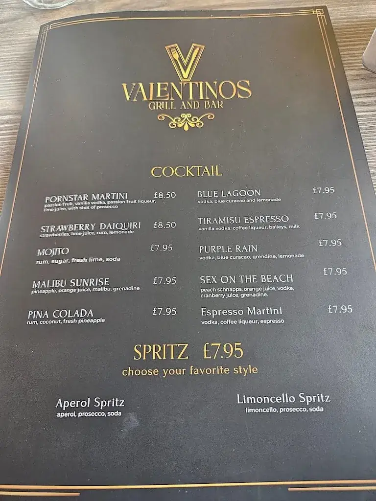 Menu_Valentino’s Italian restaurant bar & grill_Seeham_image_1