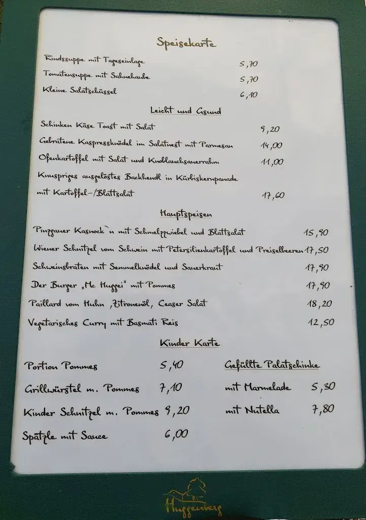 Menu_Huggenberg Restaurant / Accommodation_Saalfelden am Steinernen Meer_image_2