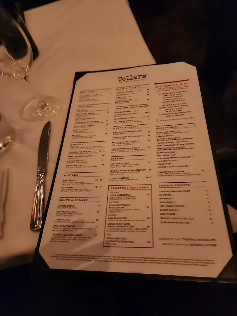 Menu_Tellers: An American Chophouse_Oslip_image_2