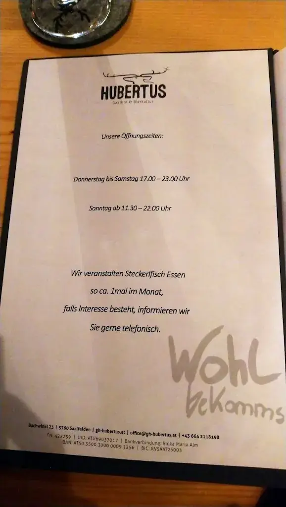 Menu_Gasthaus Hubertus_Saalfelden am Steinernen Meer_immagine_2