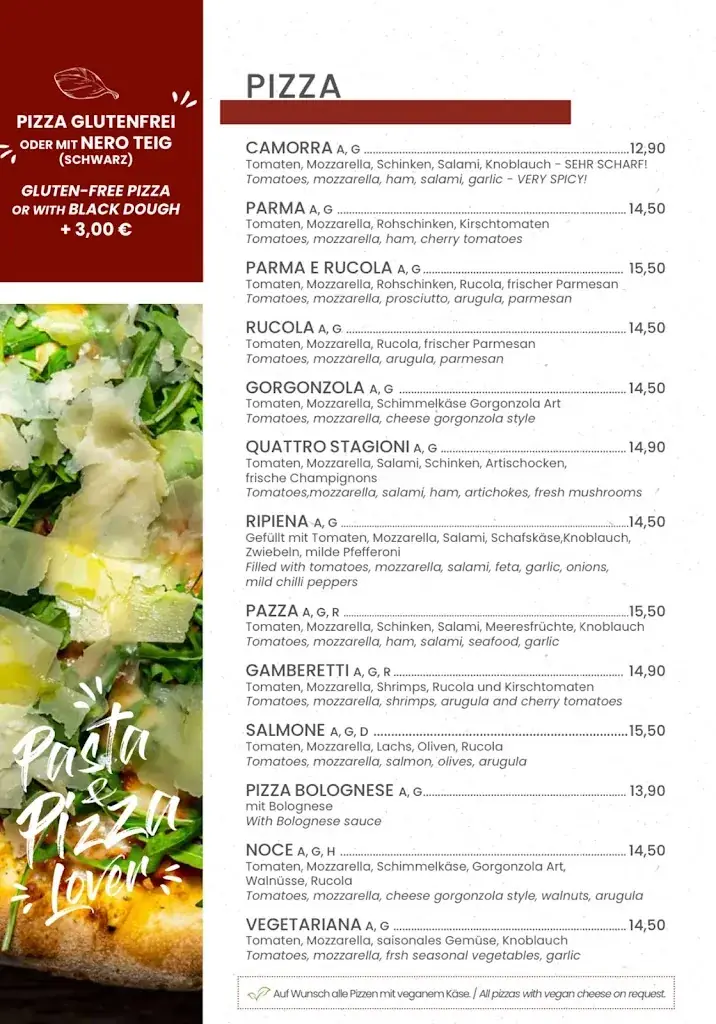 Menu_Pizzeria La Piazza_Saalfelden am Steinernen Meer_image_1