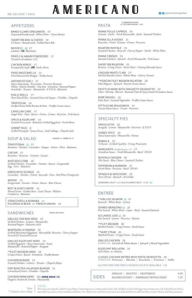 Menu_Americano Pie Bar_Oslip_immagine_2