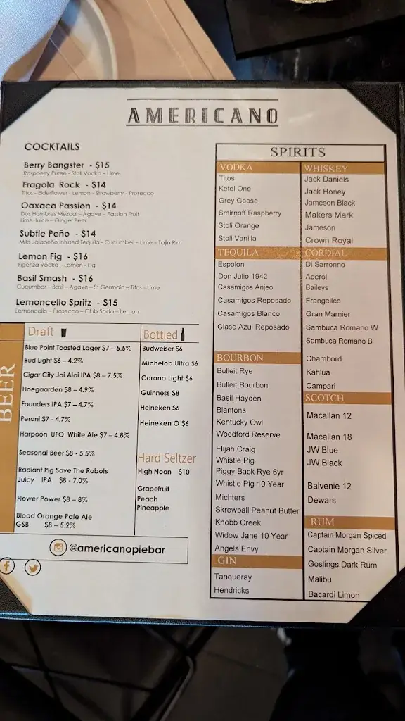 Menu_Americano Pie Bar_Oslip_immagine_3