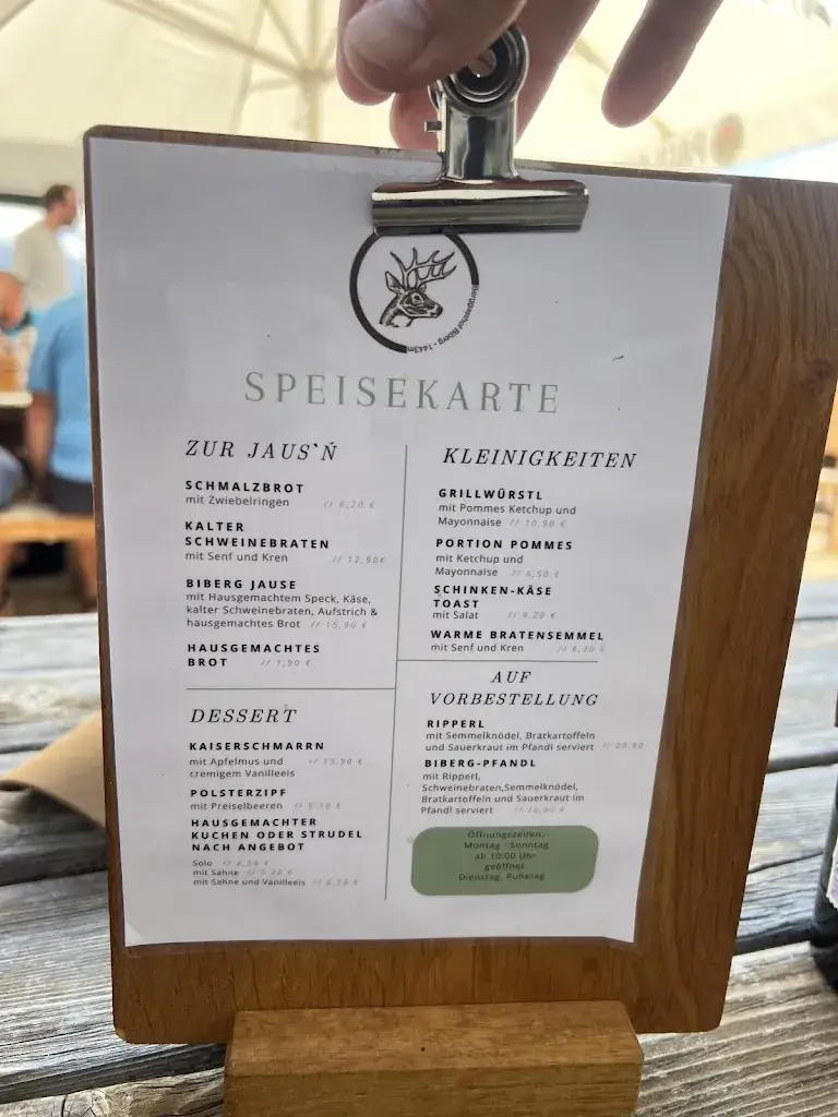 Menu_Berggasthof Biberg Berlis Hütte_Saalfelden am Steinernen Meer_image_1