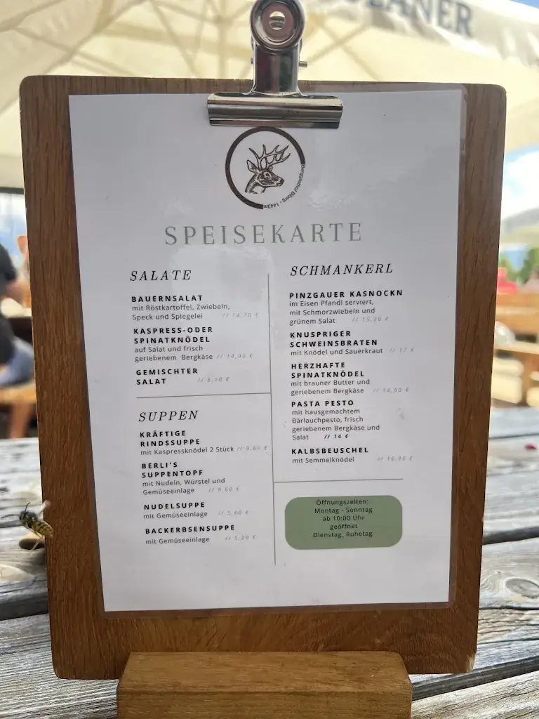Menu_Berggasthof Biberg Berlis Hütte_Saalfelden am Steinernen Meer_image_2