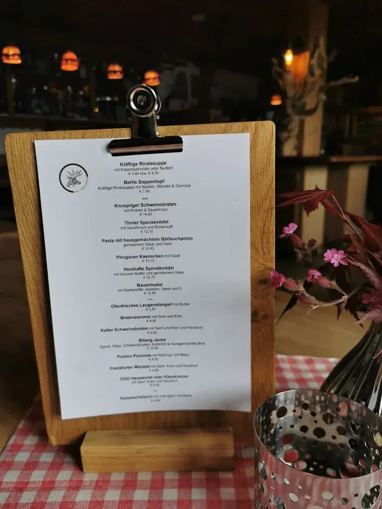 Menu_Berggasthof Biberg Berlis Hütte_Saalfelden am Steinernen Meer_image_4