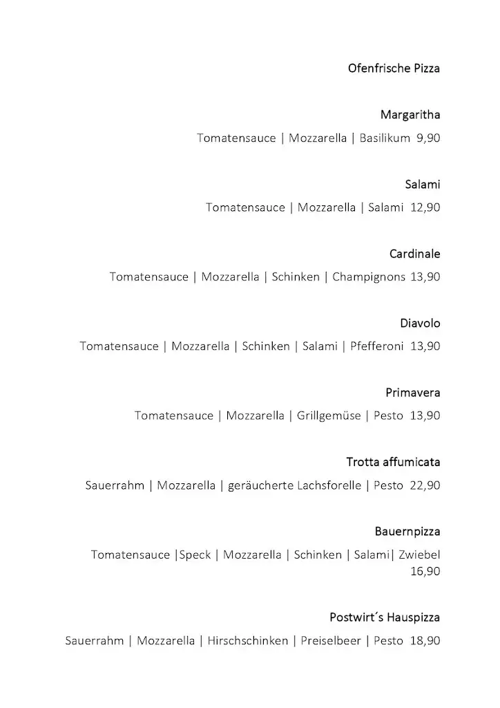 Menu_Hotel Gasthof Post_St. Martin of Tennengebirge_image_1