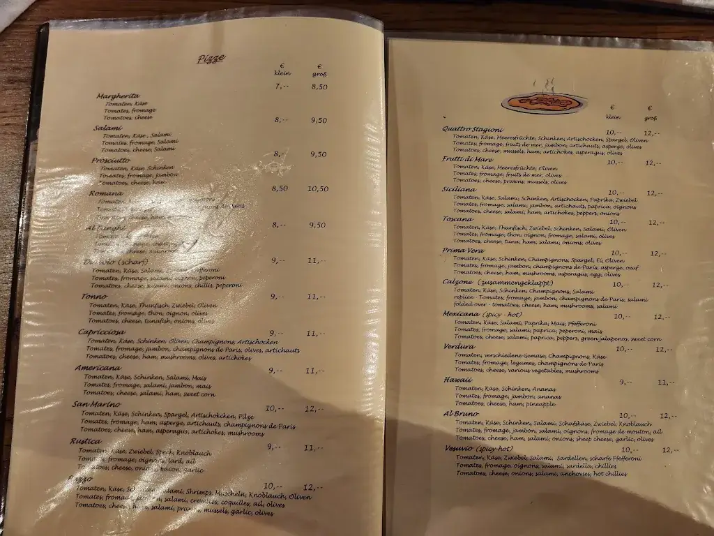 Menu_Pizzeria Restaurant Hörfarter_Stuhlfelden_immagine_1