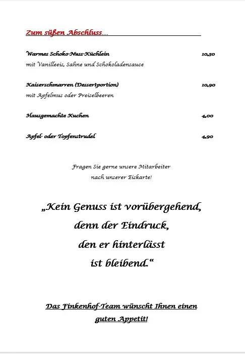 Menu_Gasthof Finkenhof_Wald im Pinzgau_image_4