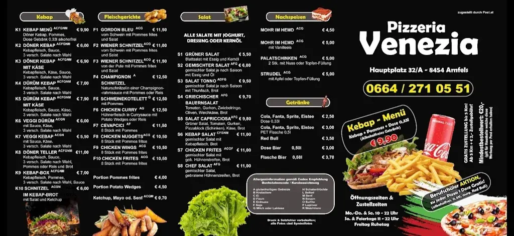Menu_Pizzeria-Kebap Venezia_Arnfels_immagine_1