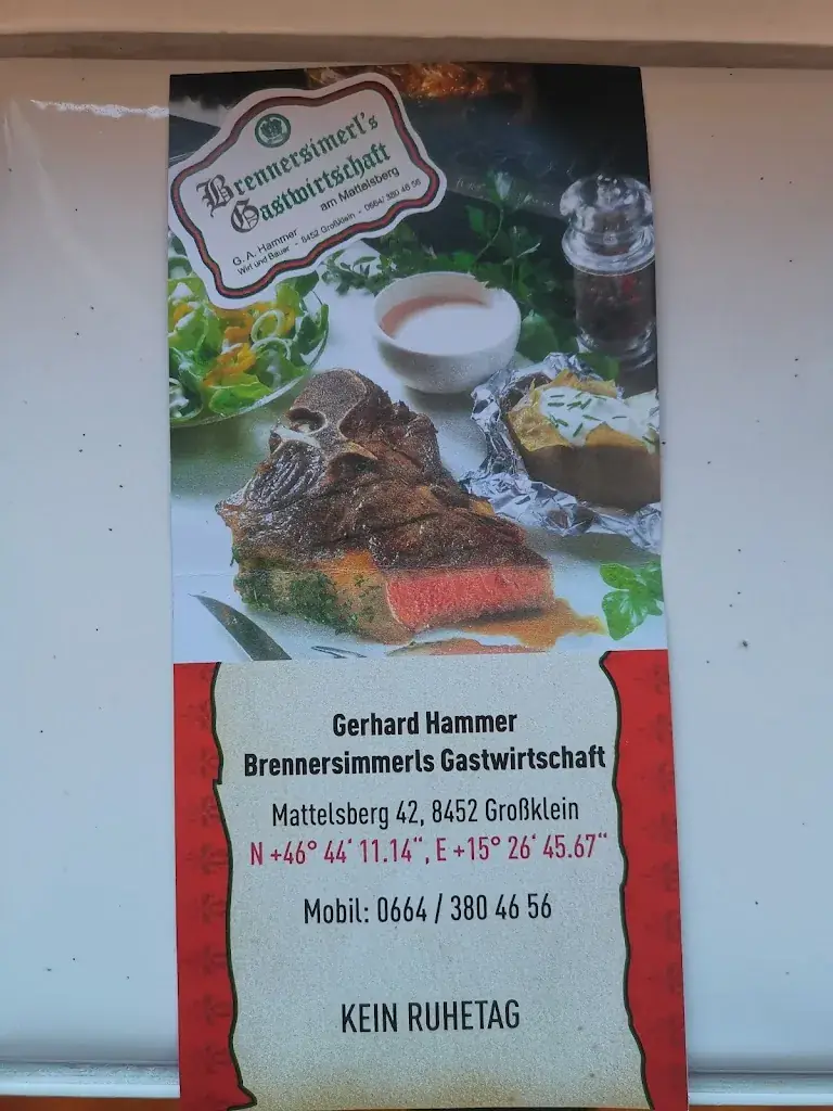 Menu_Brennersimmerls Gastwirtschaft_Arnfels_immagine_1